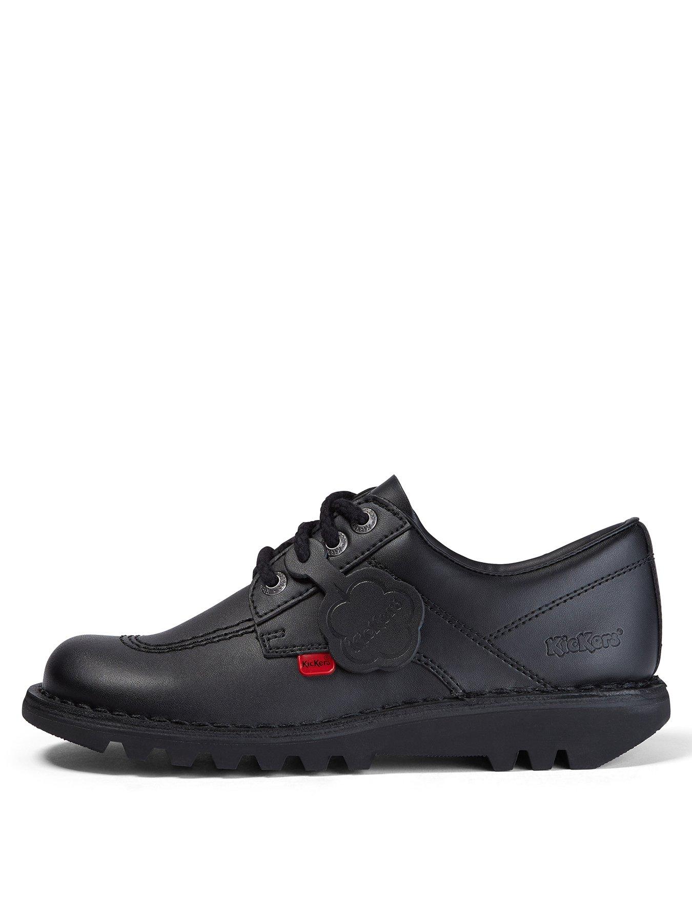 Kickers Kick Lo Lace Up Leather Shoe - Black