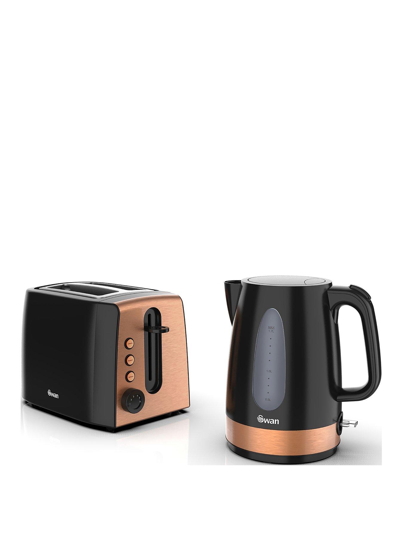 swan copper kettle and toaster