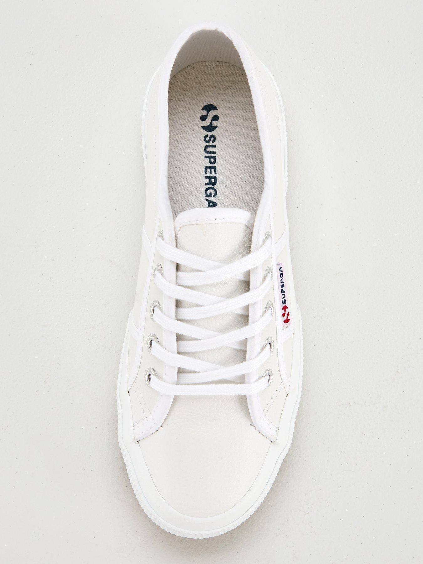 superga white leather plimsolls