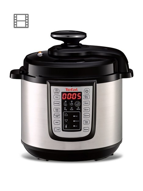 tefal-all-in-onenbspcy505-pressure-cooker-6l-black-andnbspstainless-steel