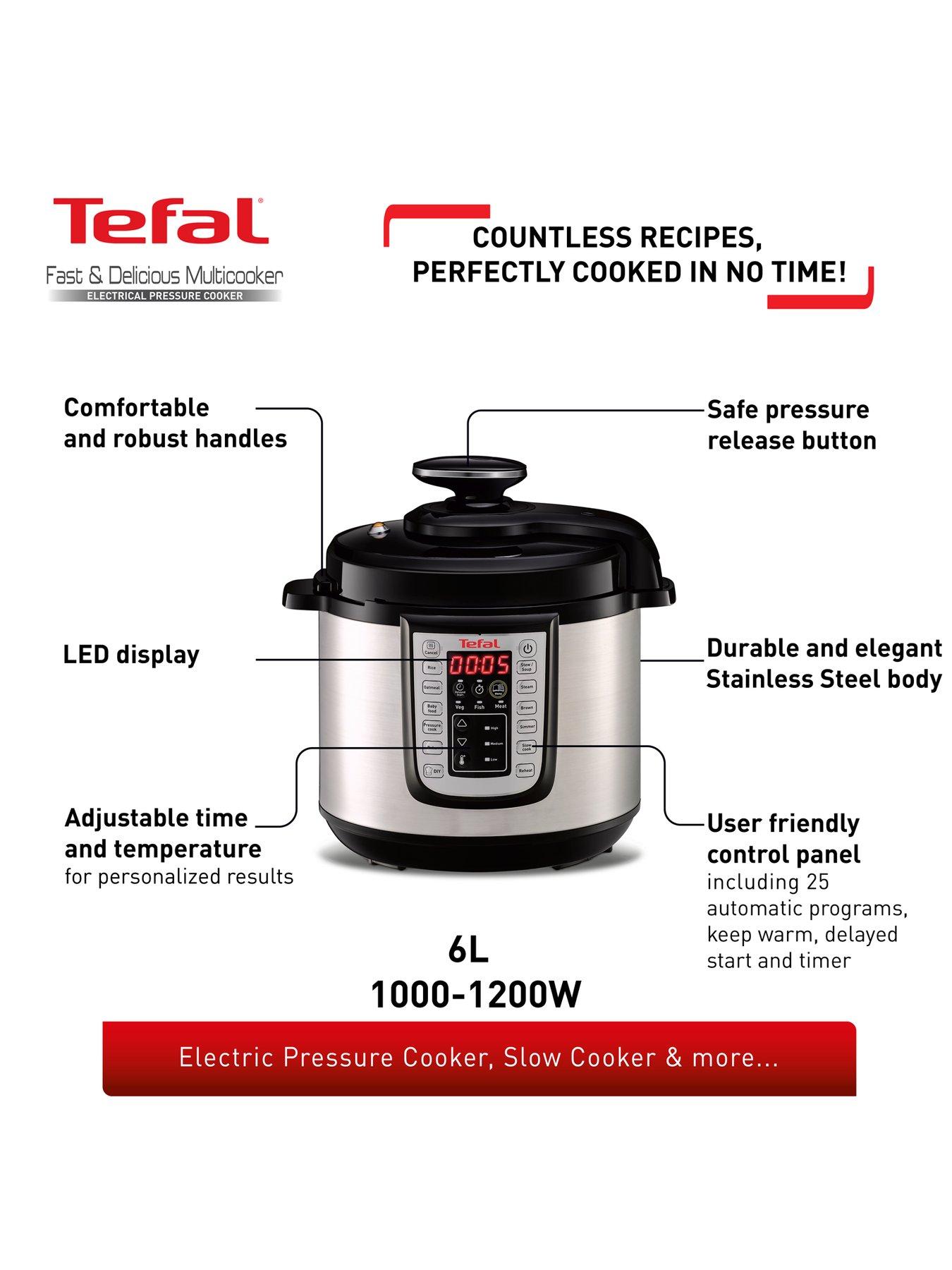 Image 4 of 7 of Tefal All-in-One&nbsp;CY505 Pressure Cooker 6L - Black and&nbsp;Stainless Steel