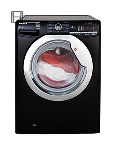 Hoover Dynamic Next WDXOA485ACB 8kg Wash, 5kg Dry, 1400 Spin Washer Dryer with One Touch - Black/Chrome