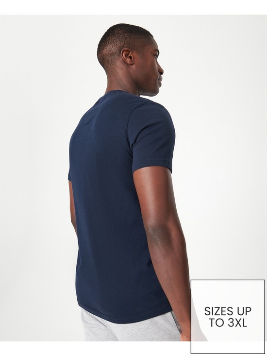 stillFront image of barbour-international-small-logo-slim-fit-t-shirt-navy
