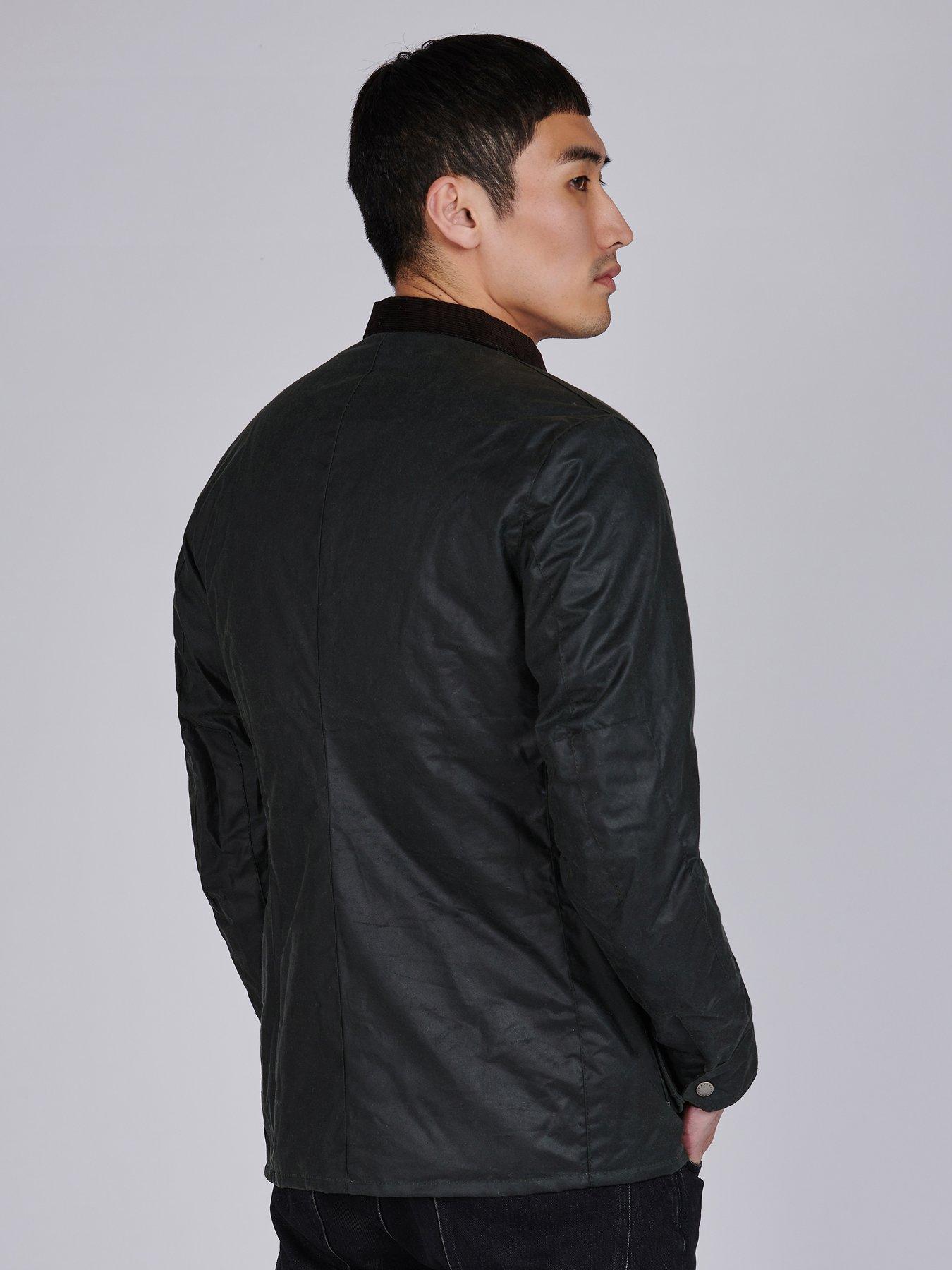 Barbour international duke store black waxed jacket