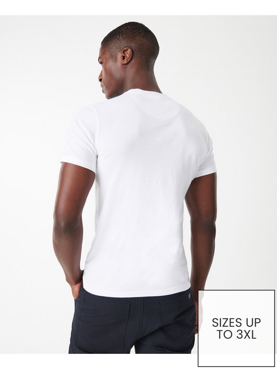 stillFront image of barbour-international-small-logo-t-shirt-white