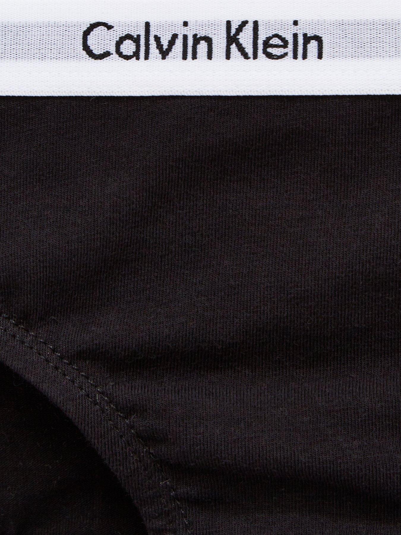 Image 4 of 4 of Calvin Klein Girls 2 Pack Bikini Briefs - White/Black