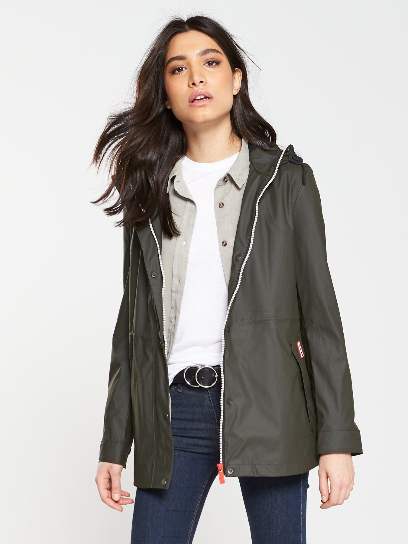 rubberised rain mac womens