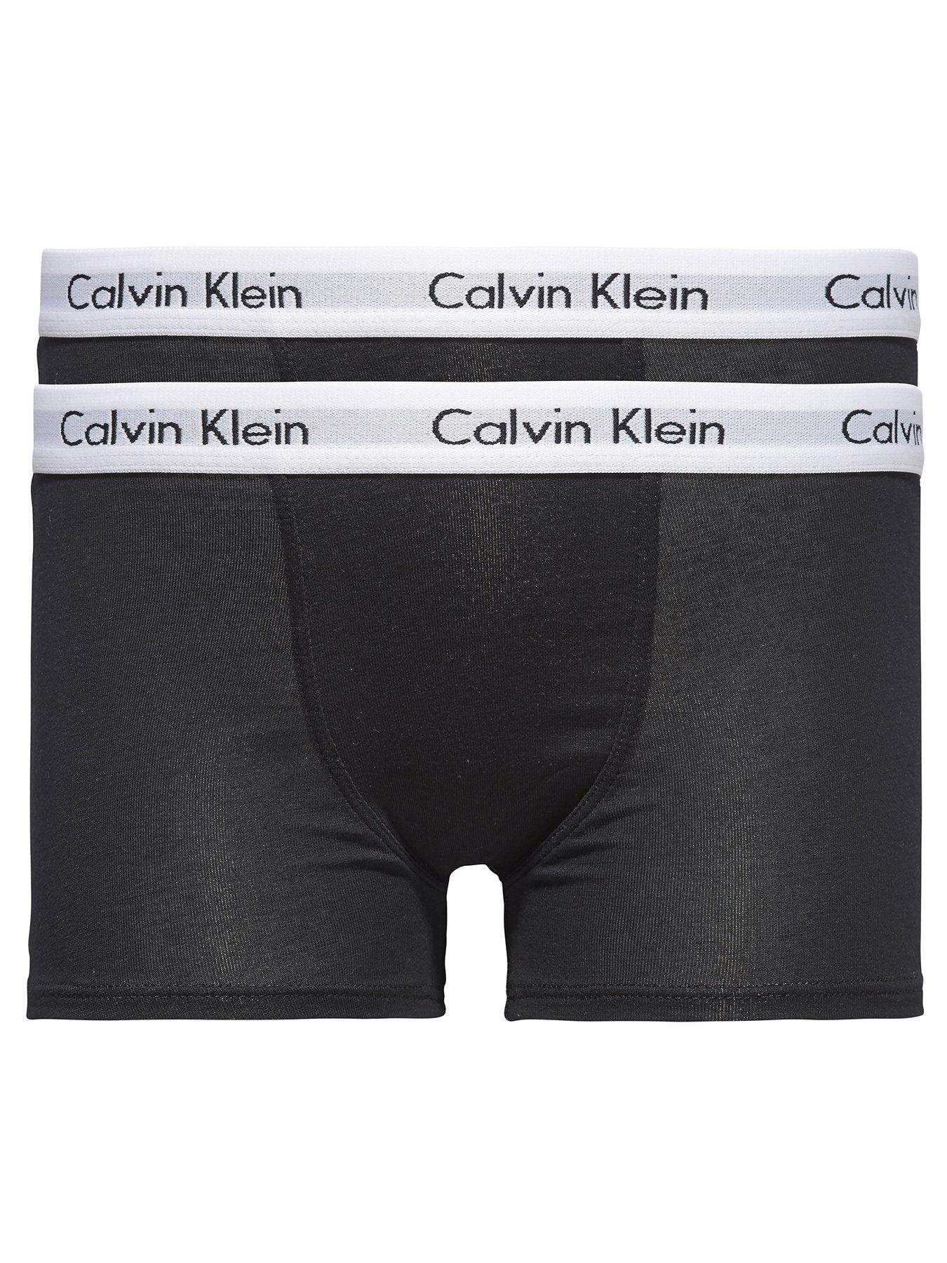 Calvin Klein Boys 2 Pack Trunks - White/Grey