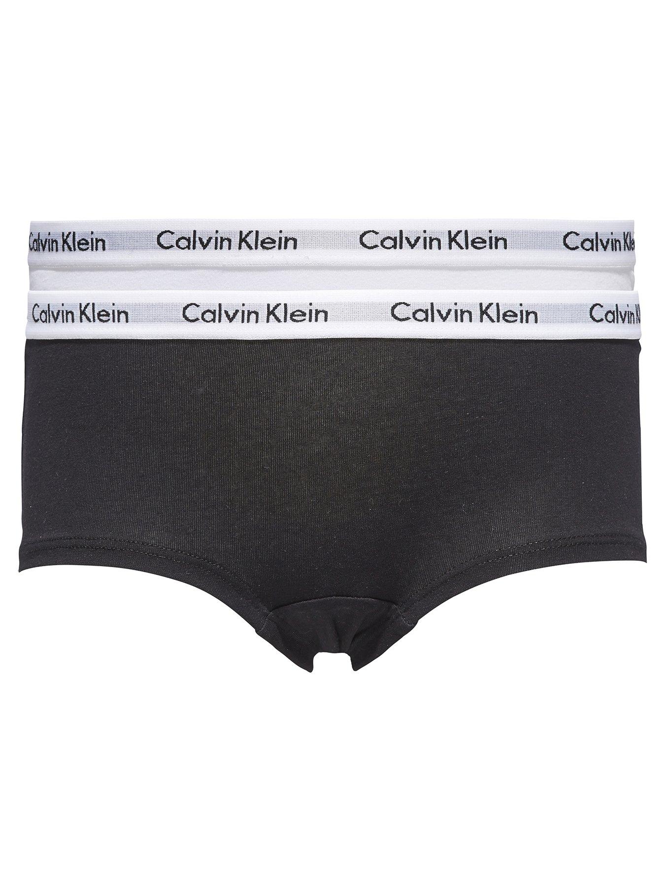 Calvin Klein Big Girls 2 Pack Hipster Underwear Panties Gray Black Large  10-12