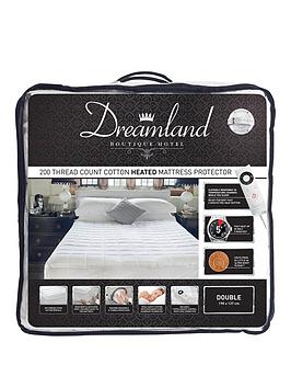 Dreamland Boutique Hotel 200Tc Cotton Heated Mattress Protector Db