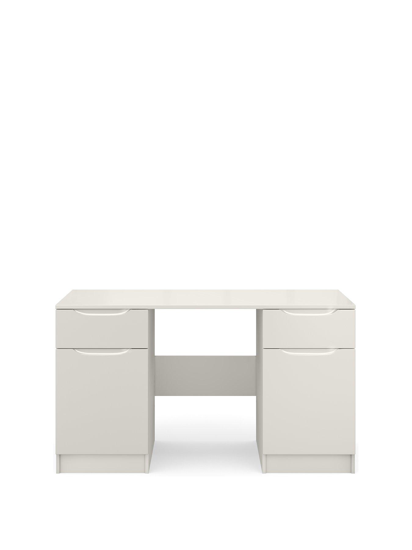 One Call Monaco Desk - Gloss Light Grey
