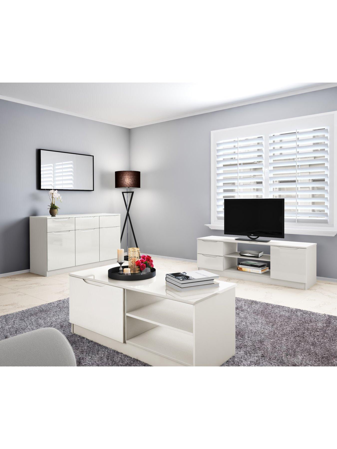 Image 2 of 5 of One Call Monaco Desk - Gloss Light Grey