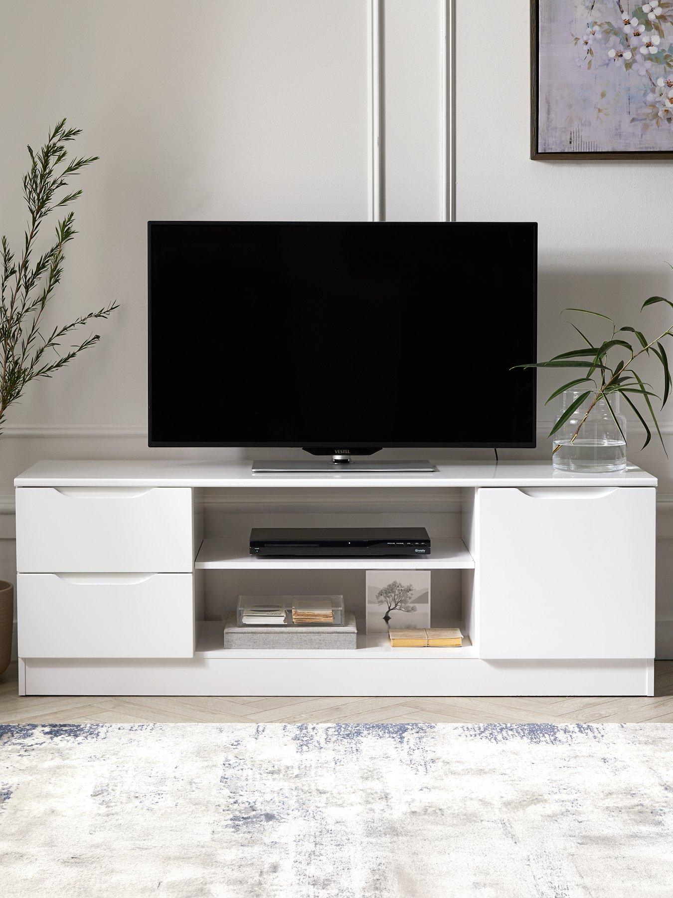 One Call Monaco TV Unit - Gloss White
