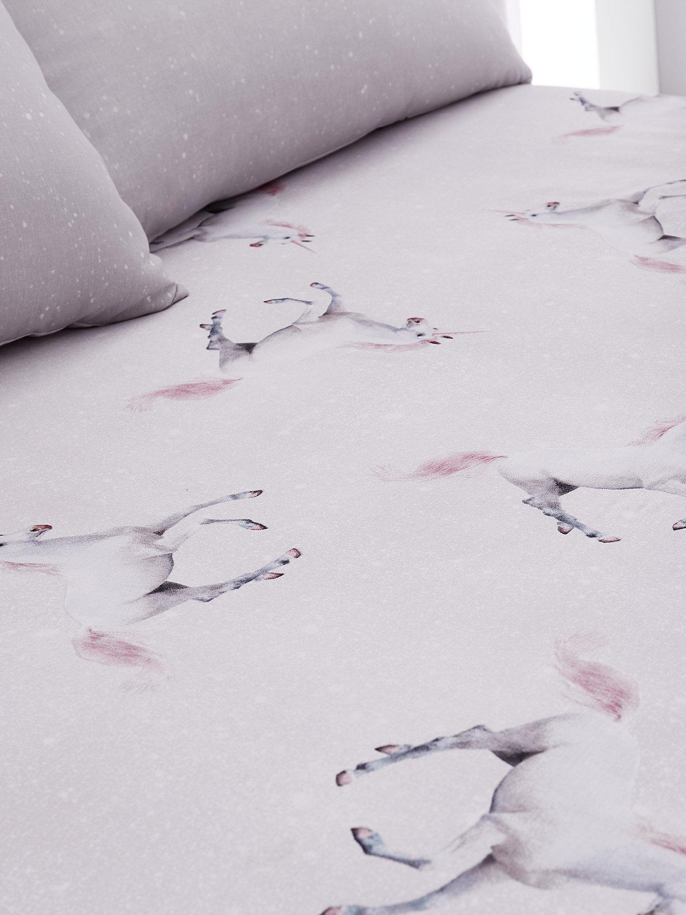 Product photograph of Catherine Lansfield Enchanted Unicorn Fitted Sheet - Pink from very.co.uk