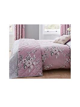 Product photograph of Catherine Lansfield Canterbury Floral Duvet Cover Set - Heather from very.co.uk