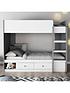  image of very-home-peyton-storage-bunk-bed-with-mattress-options-buy-and-save-whitegrey