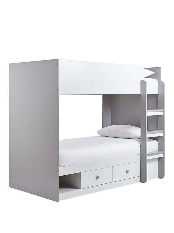 Peyton Storage Bunk Bed With Mattress, Bunk Beds With Shelves Uk