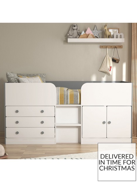 very-home-peyton-kids-mid-sleeper-bed-with-drawers-cupboard-and-mattress-options-buy-and-save-whitegrey