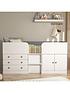  image of very-home-peyton-kids-mid-sleeper-bed-with-drawers-cupboard-and-mattress-options-buy-and-save-whitegrey