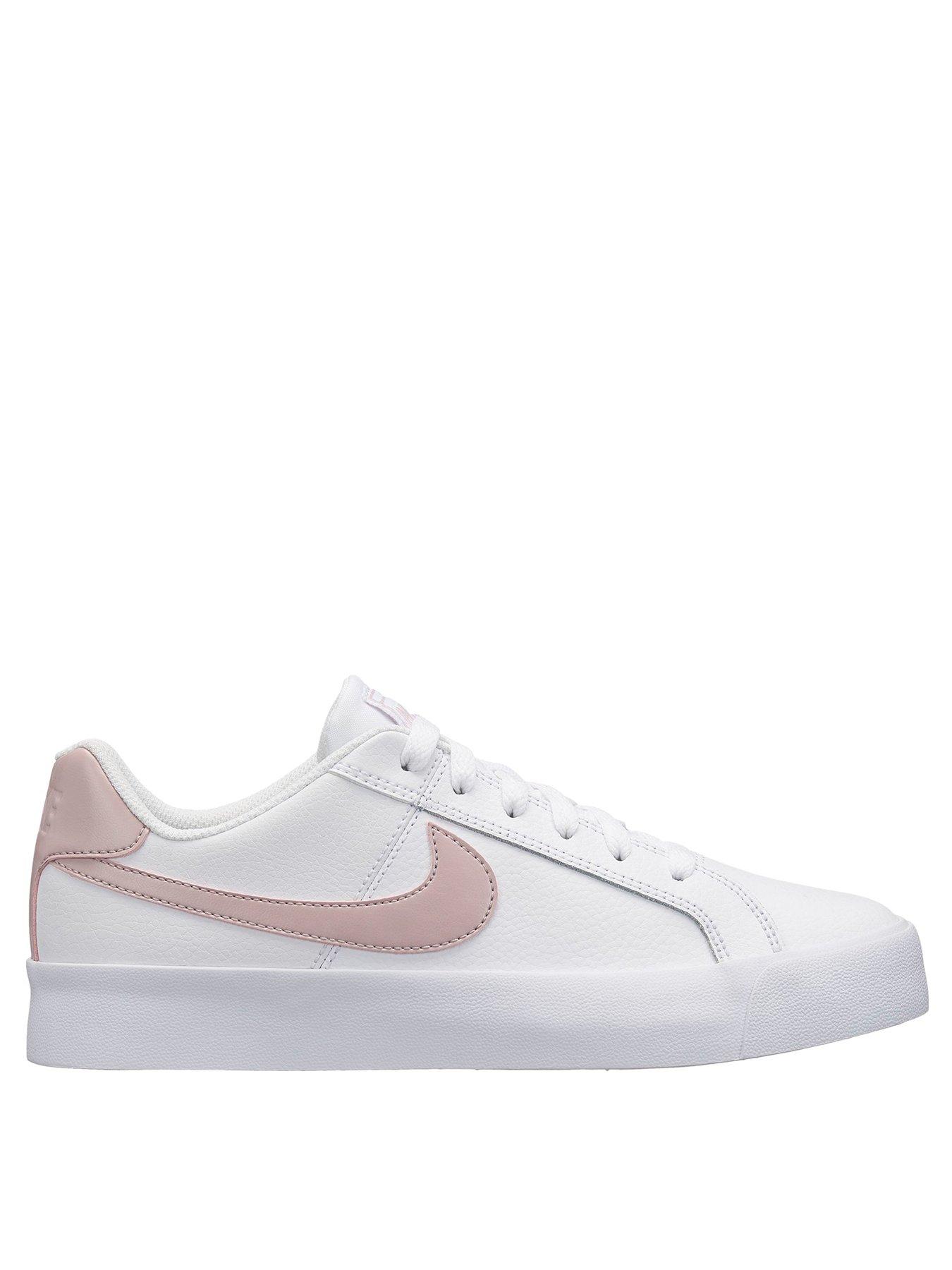 nike court royale white pink