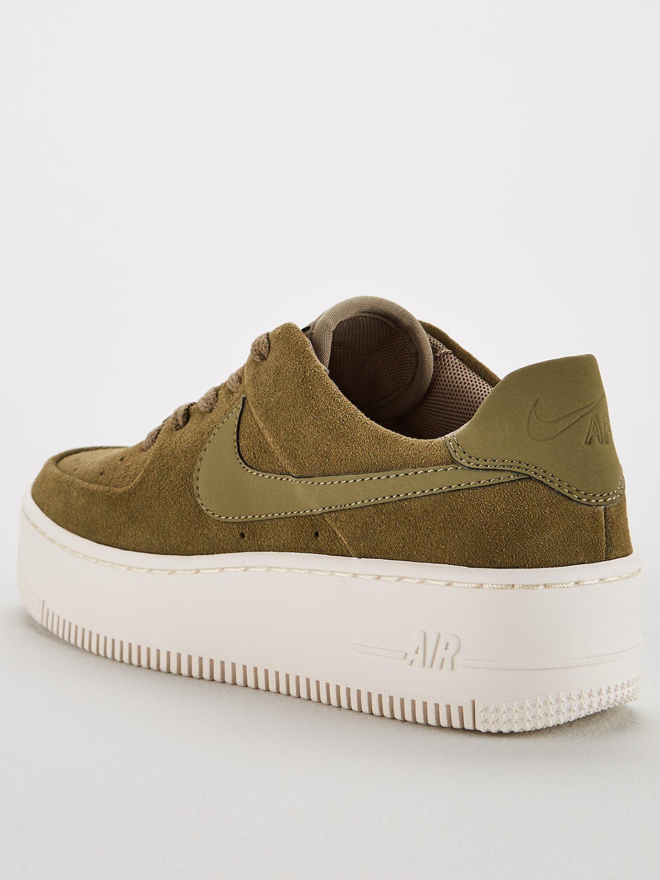 nike khaki air force 1 sage trainers