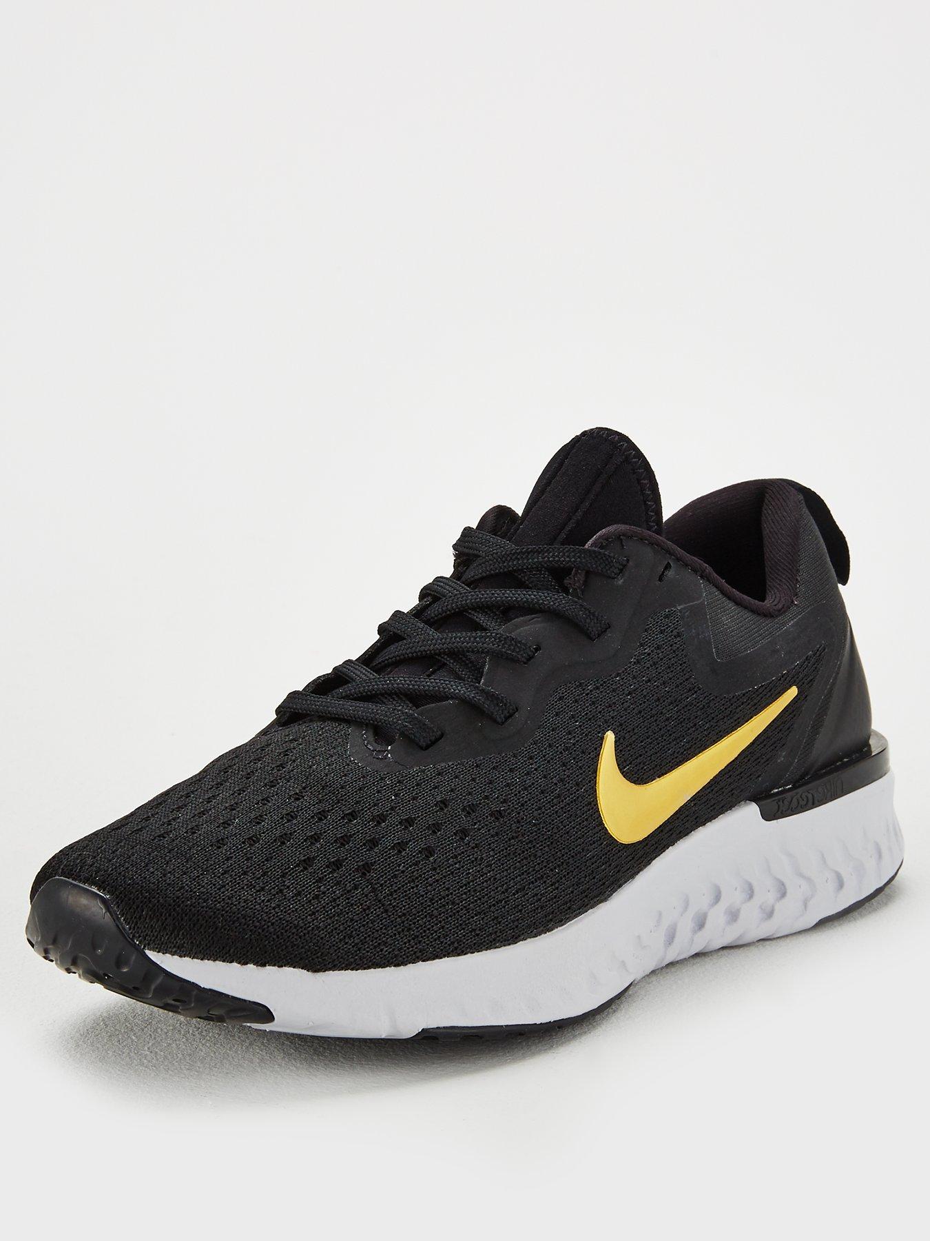 nike odyssey react women's black and gold