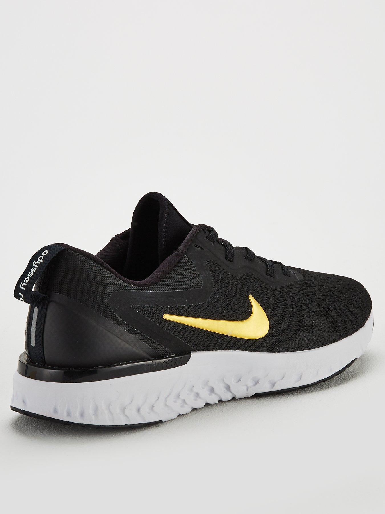 nike odyssey react black and gold