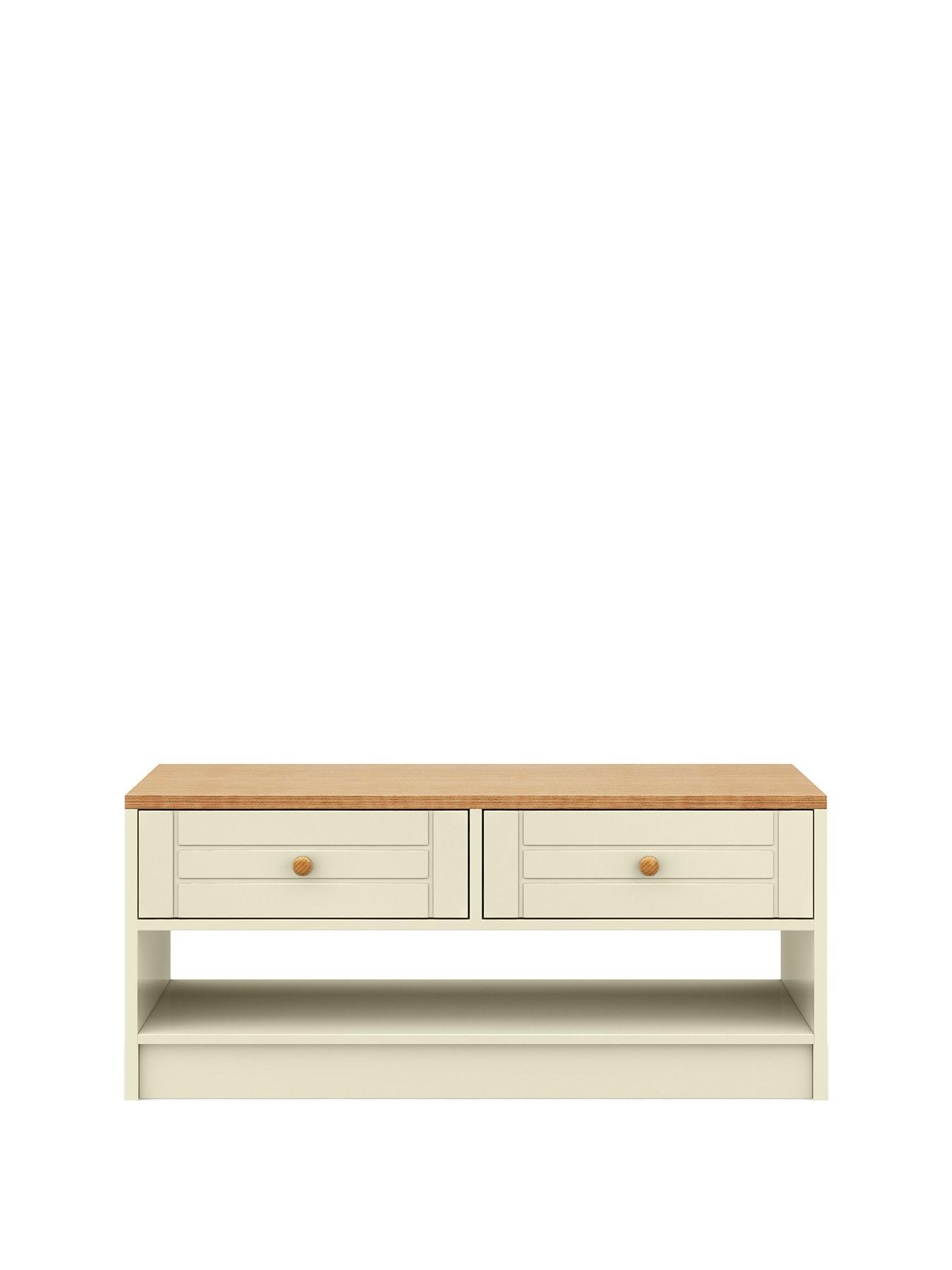 Alderley Ready Assembled Coffee Table Cream Oak Effect Very Co Uk