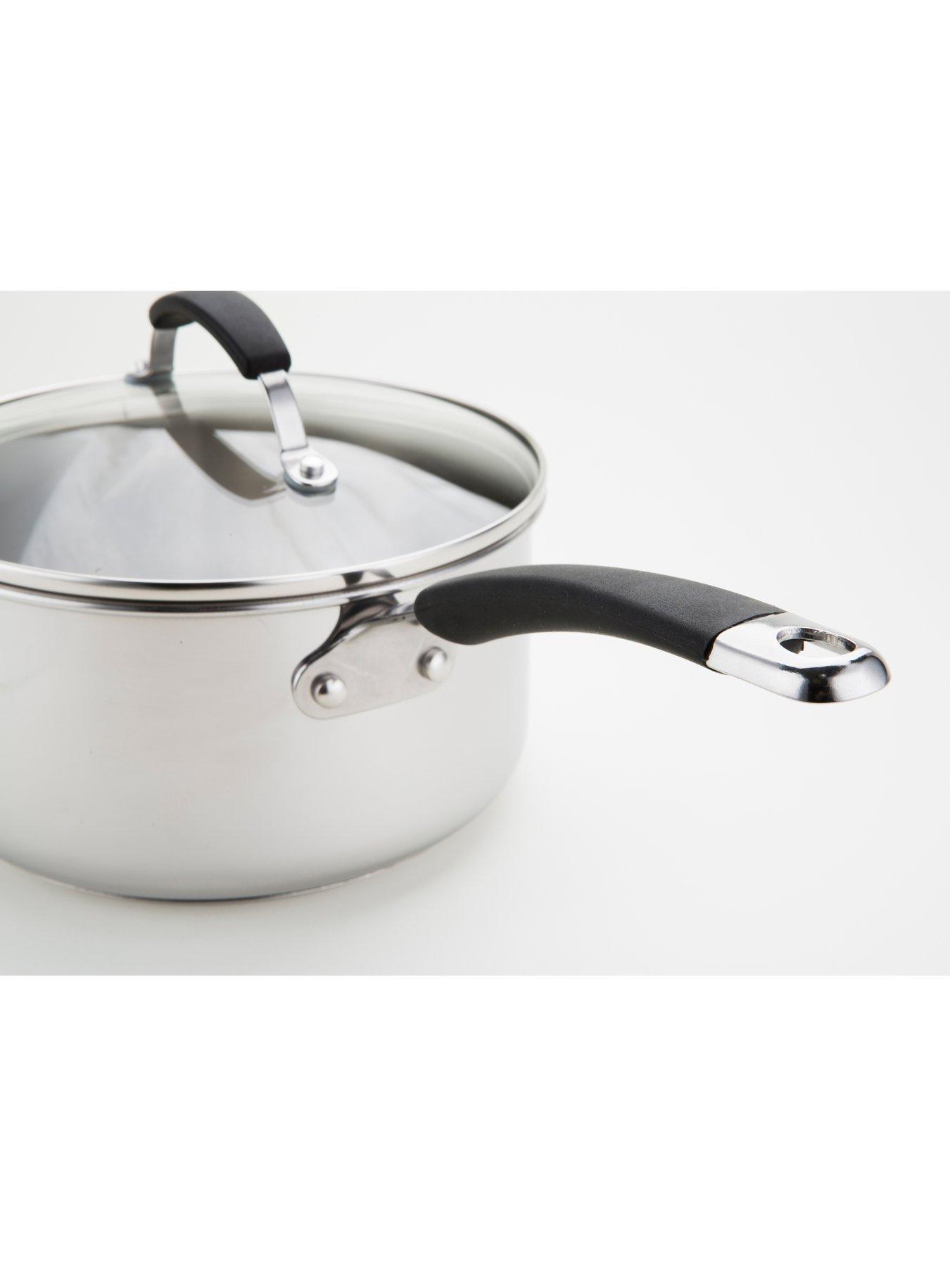 MEYER Induction 5Piece Stainless Steel Pan Set Very.co.uk
