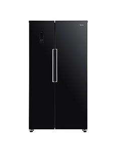 Swan Total No Frost 90cm American Style Fridge Freezer - Black