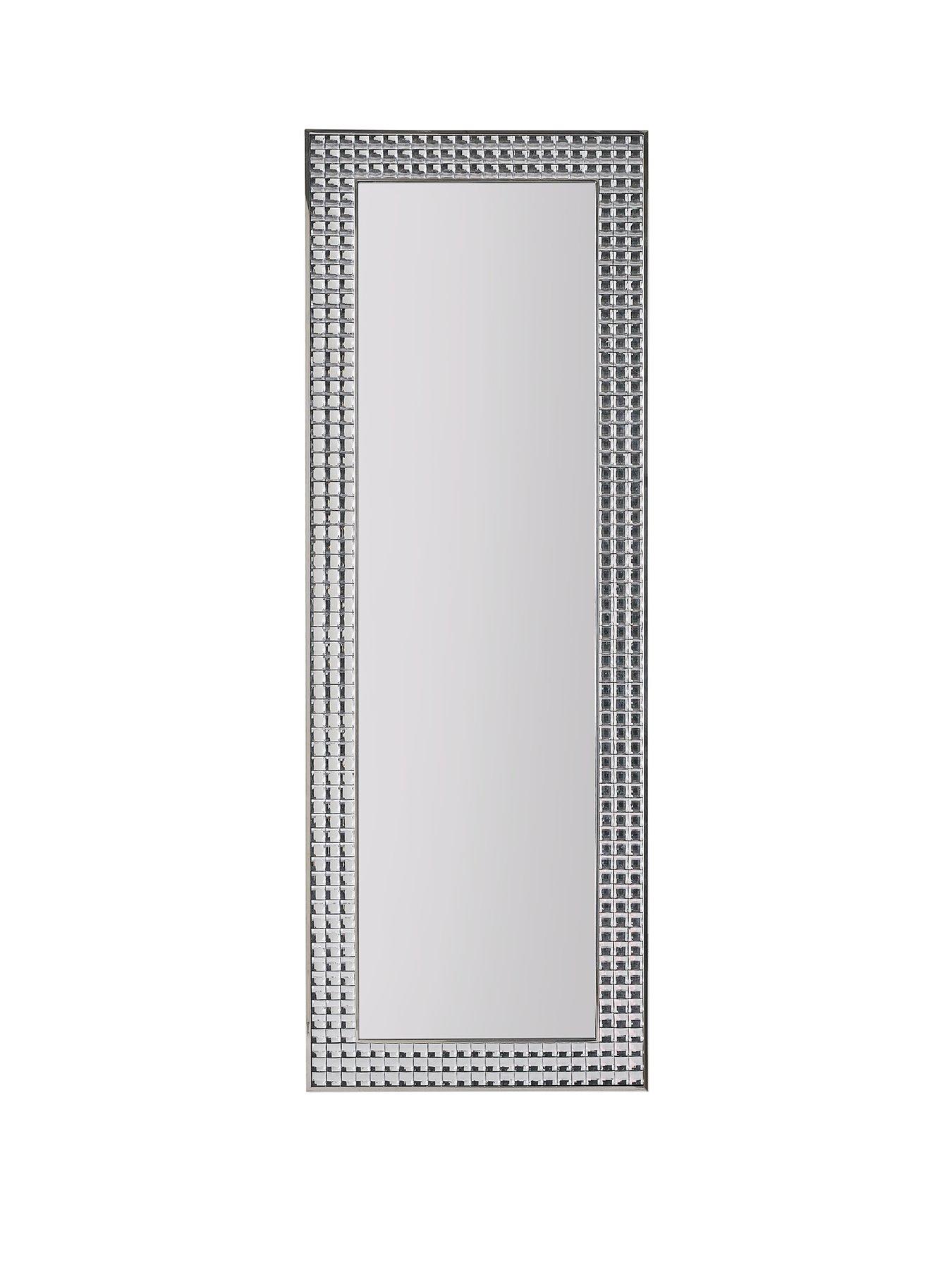 Product photograph of Large Diamante Effect Full Length Mirror from very.co.uk