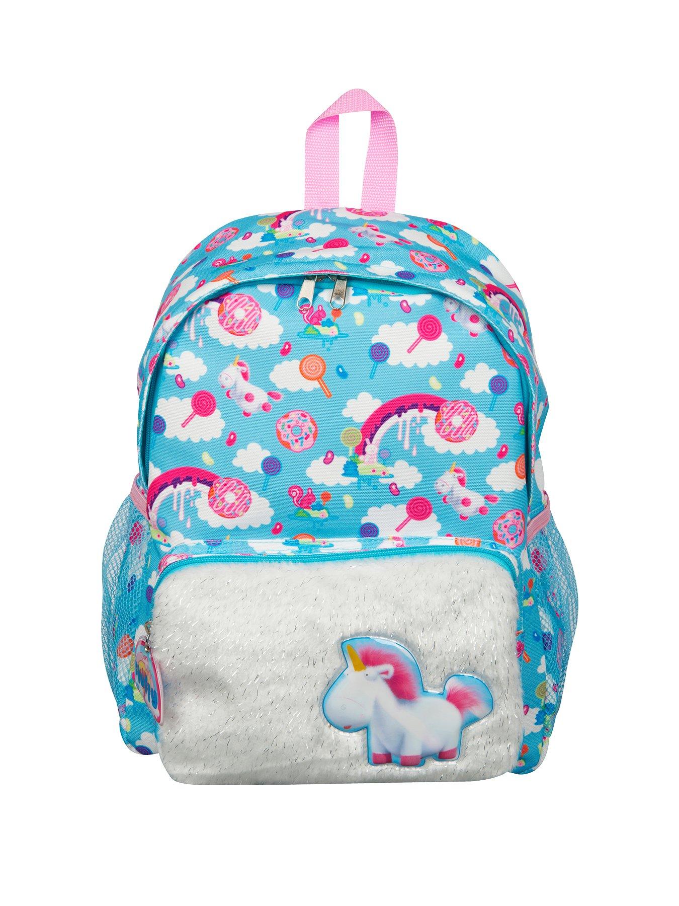 unicorn fuzzy backpack