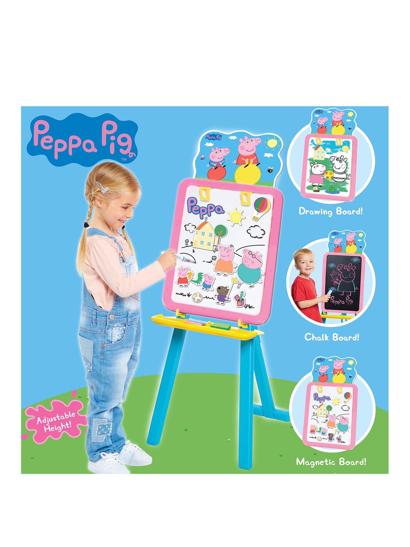 peppa pig deluxe easel playset