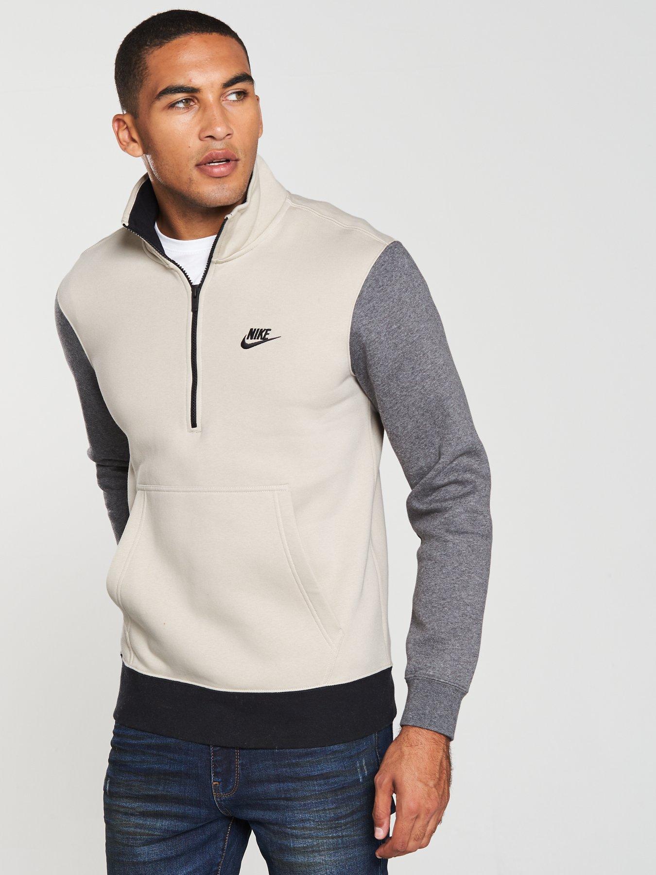 nike club half zip sweat