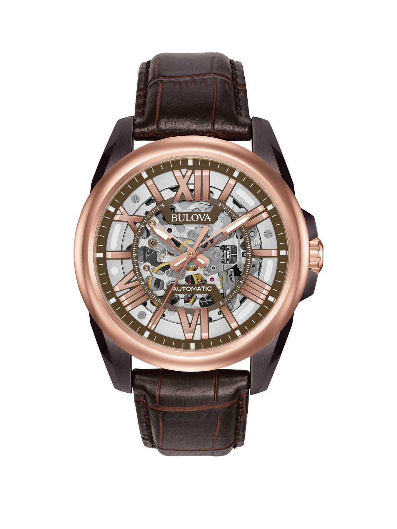 brown strap watch mens