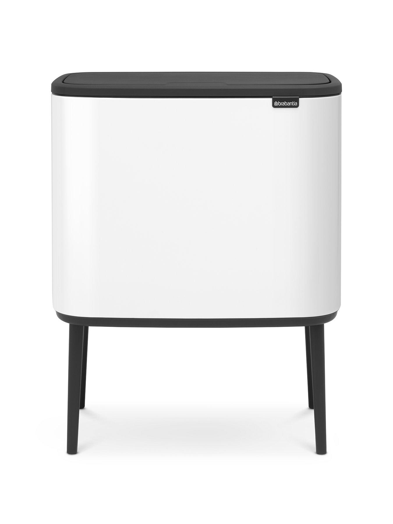 Brabantia Bo Touch Bin 36L - White - Rectangular Waste Bin - Soft-Touch Opening - Image 4