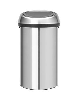Product photograph of Brabantia 60-litre Touch Bin from very.co.uk