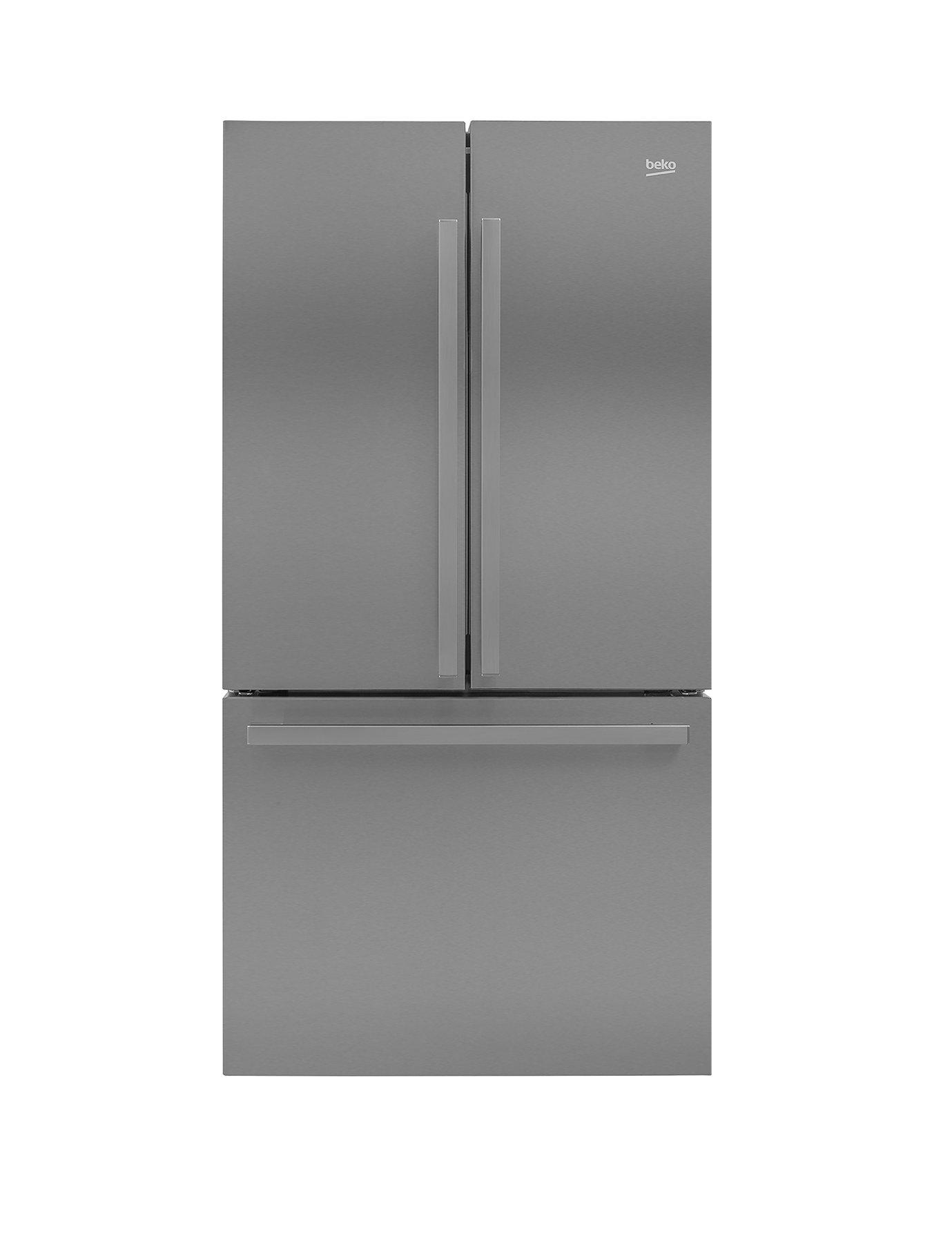 Beko Gn1306211Zdx 91Cm Wide, Total No Frost, 3-Door American Style Fridge Freezer – Stainless Steel