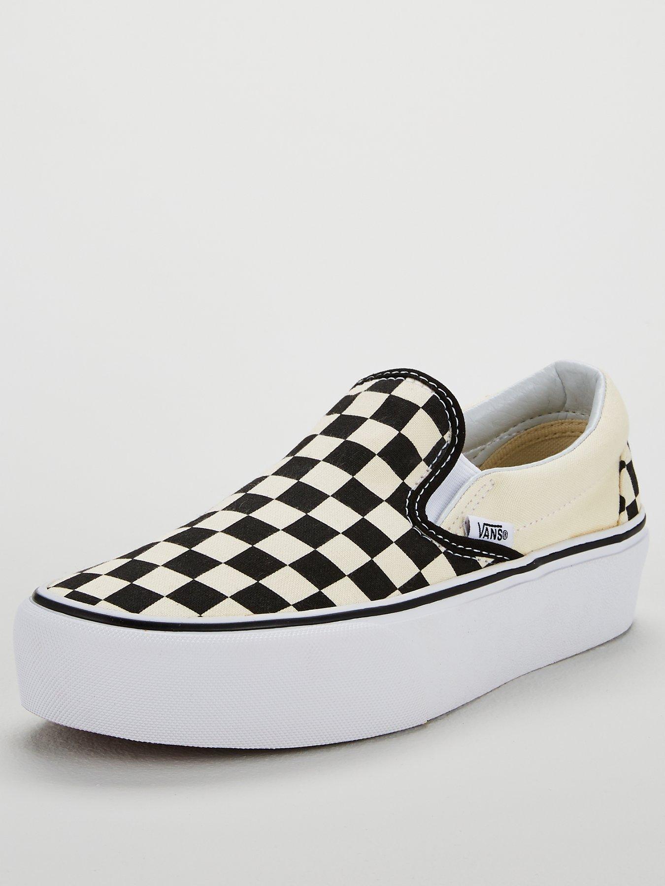 Vans checkered platform slip on best sale