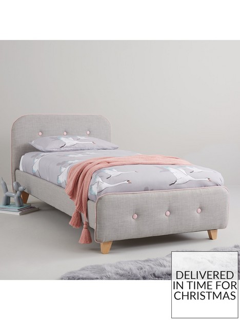 very-home-charlie-piped-fabric-kids-single-bed-with-mattress-options-buy-and-save