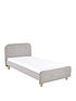  image of very-home-charlie-piped-fabric-kids-single-bed-with-mattress-options-buy-and-save