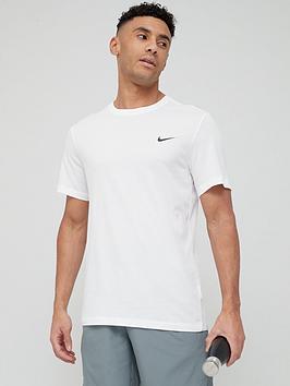 Nike Men's Train Plus Size Dry Fit Cotton T-Shirt - White
