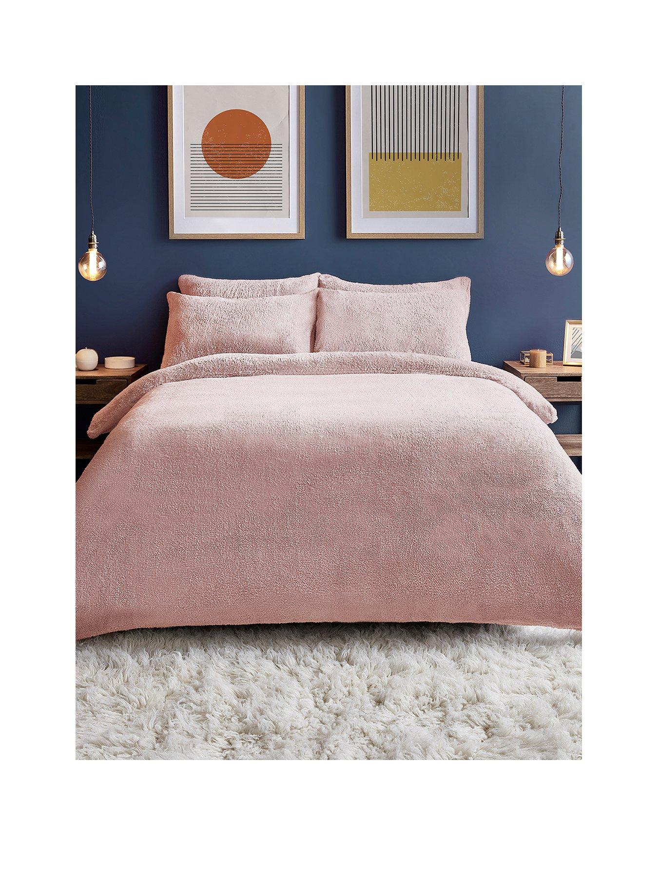 Silentnight Teddy Fleece Duvet Cover Set - Pink