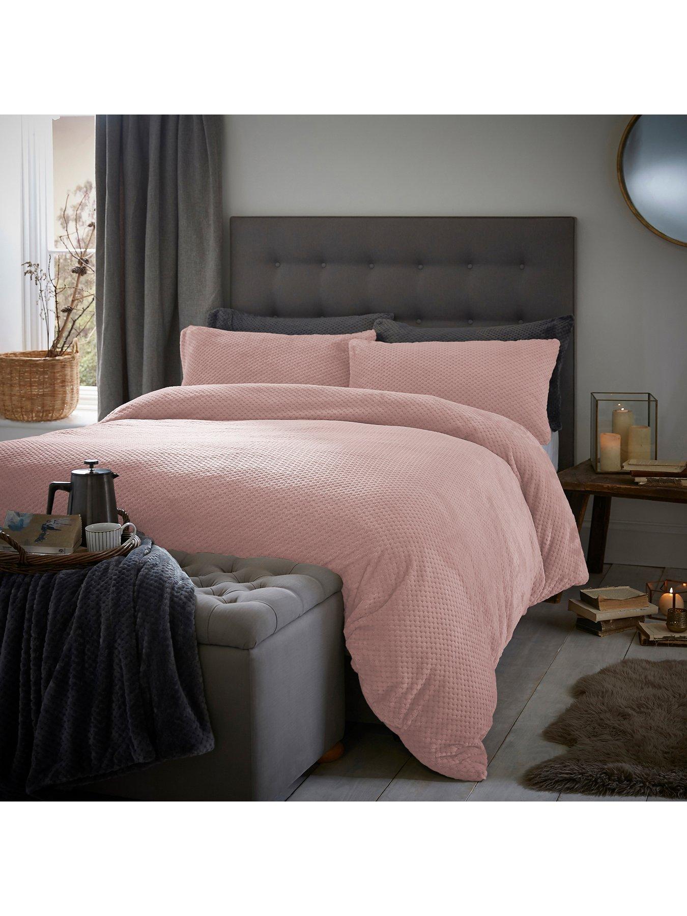 silent night waffle fleece duvet set