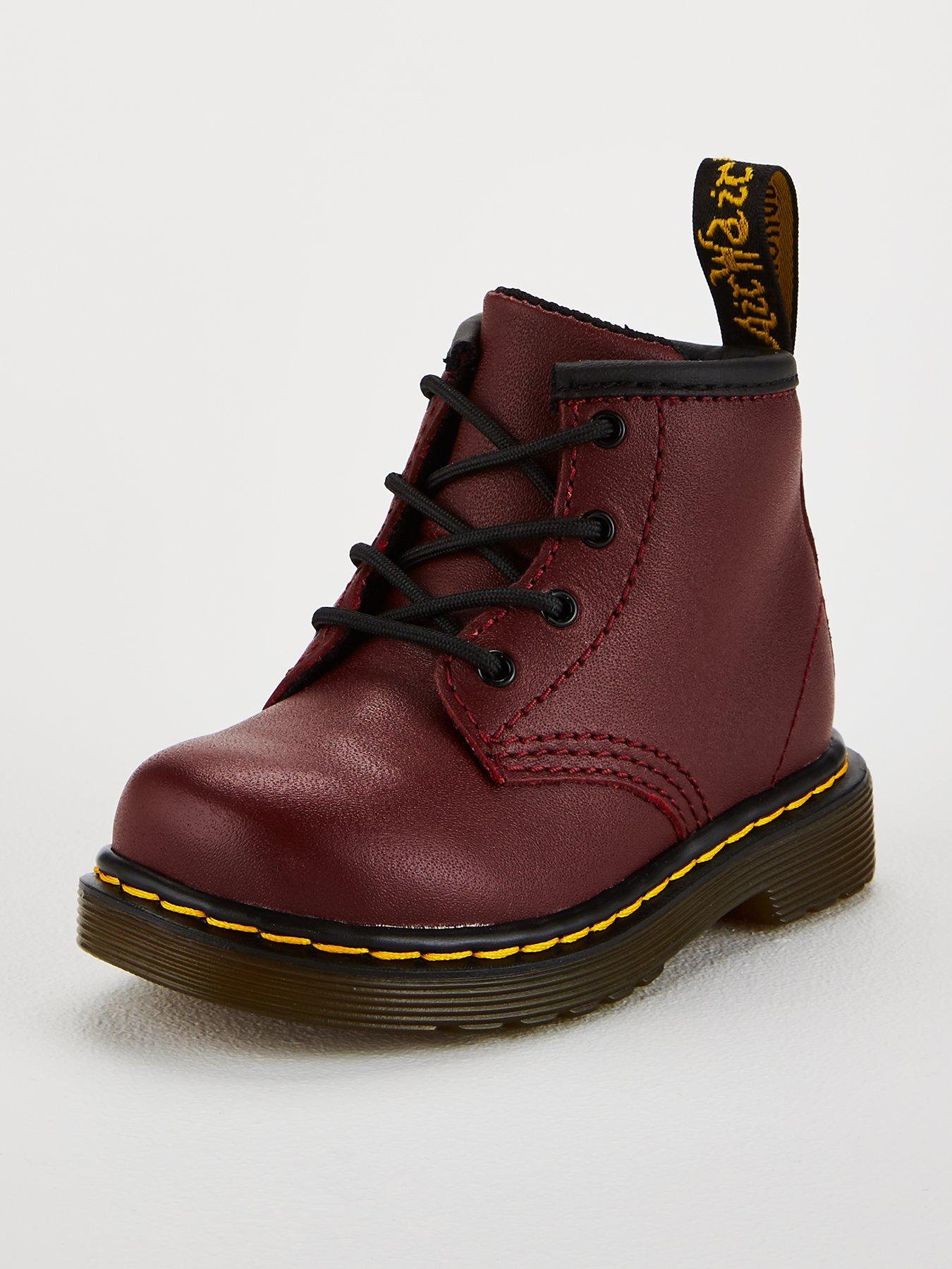red infant boots