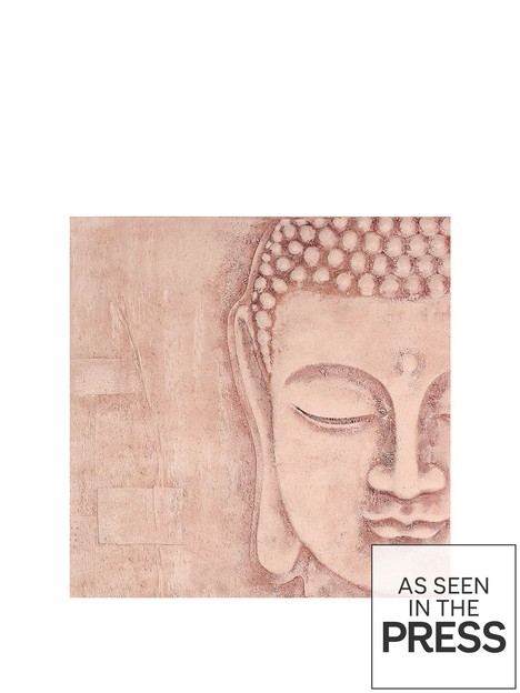 arthouse-soft-rose-gold-3d-buddha-wall-art