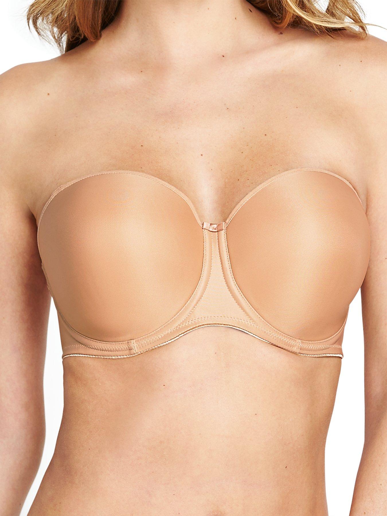 fantasie smoothing women's seamless balcony bra, 32e, nude