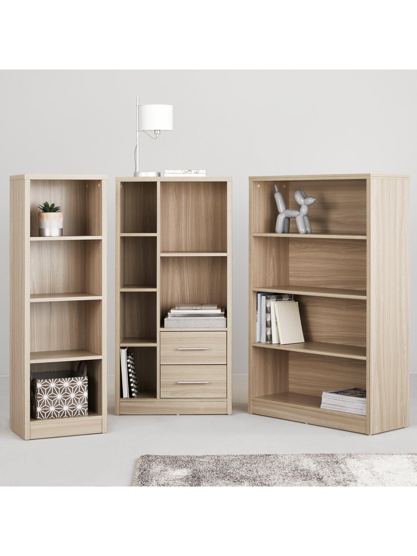 Metro 3 Piece Storage Bookcase Package Oak Effect Very Co Uk