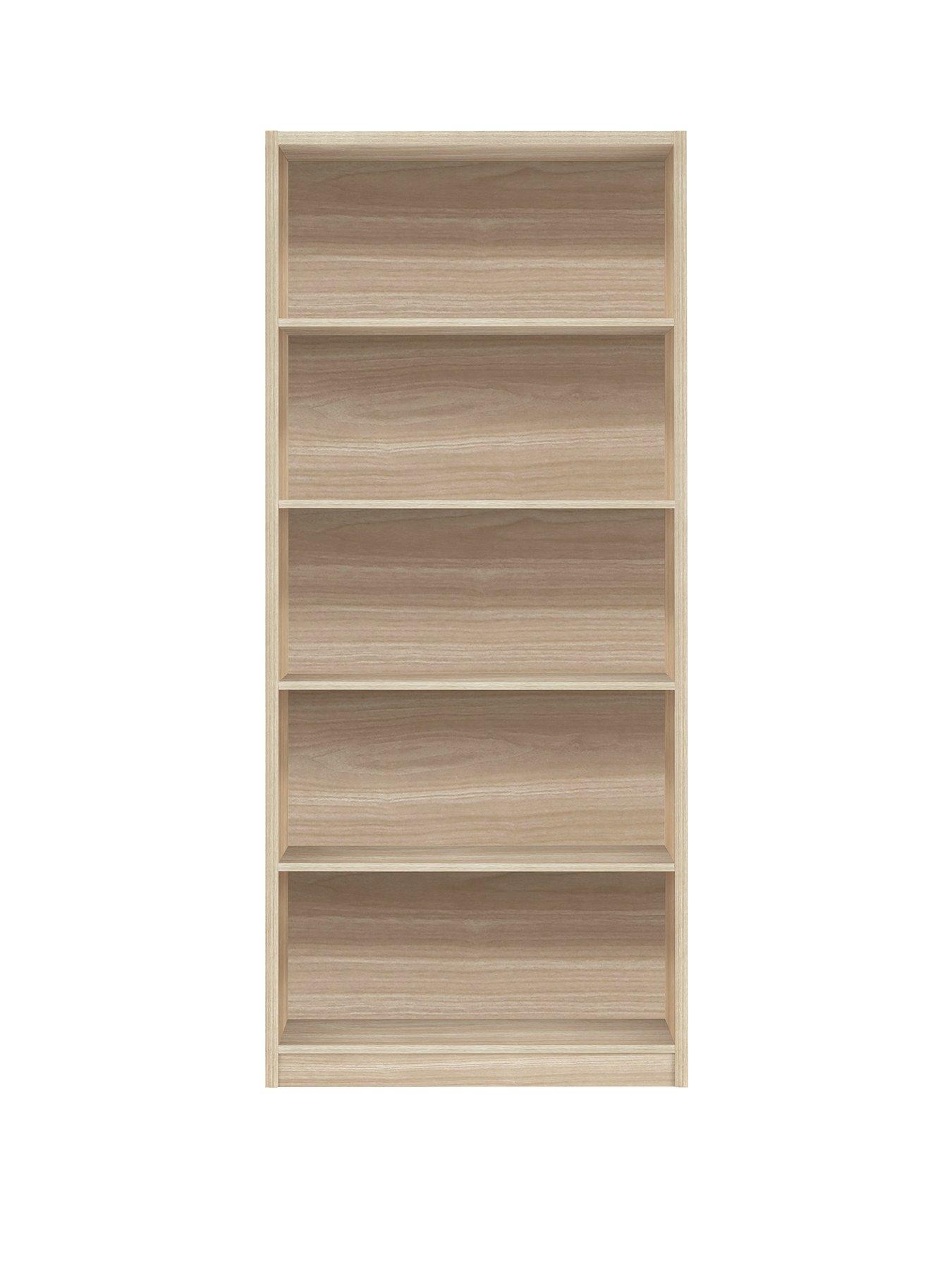 Metro Tall Wide Extra Deep Bookcase Oak Effect Very Co Uk