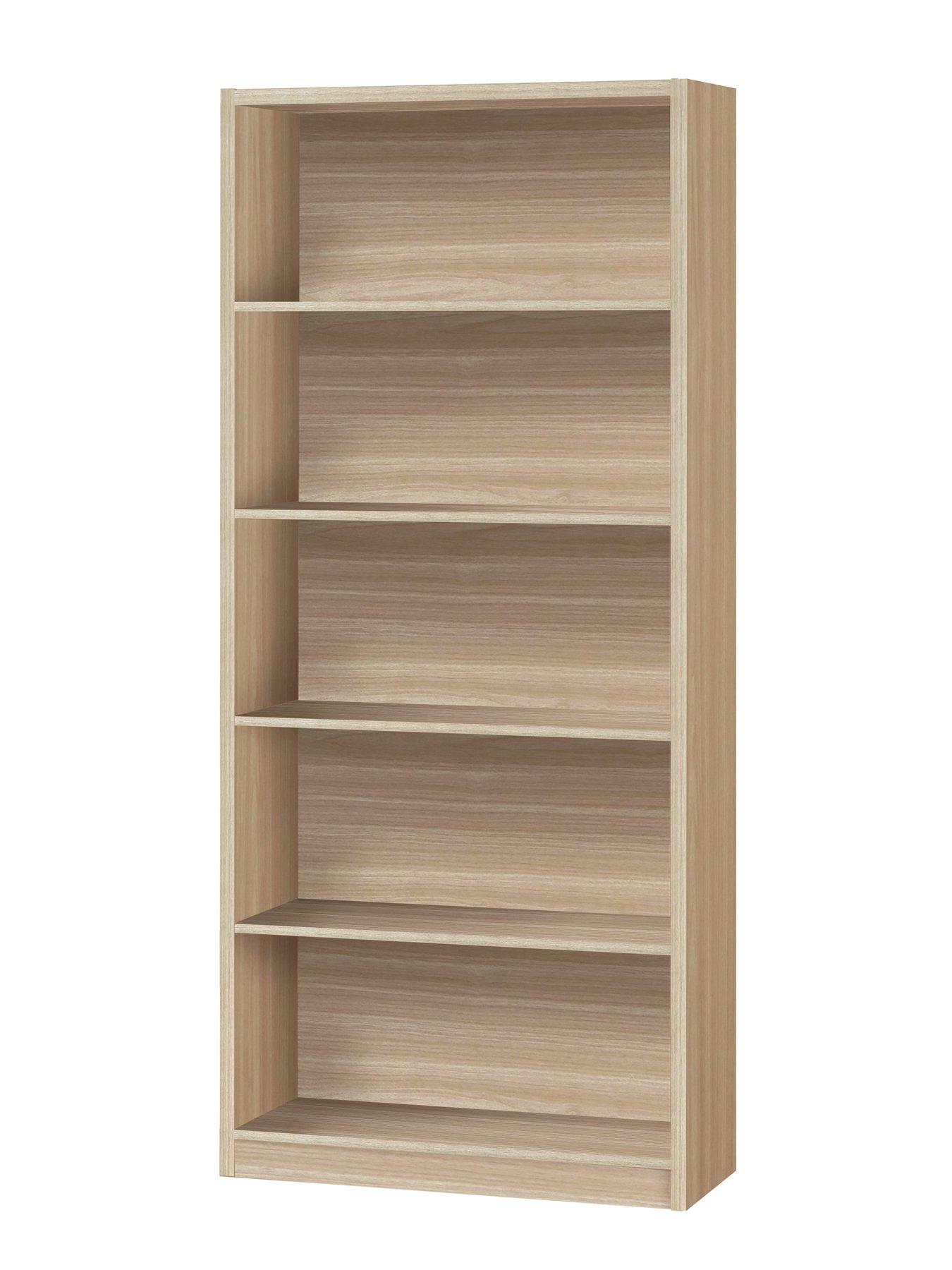 Metro Tall Wide Extra Deep Bookcase Oak Effect Very Co Uk